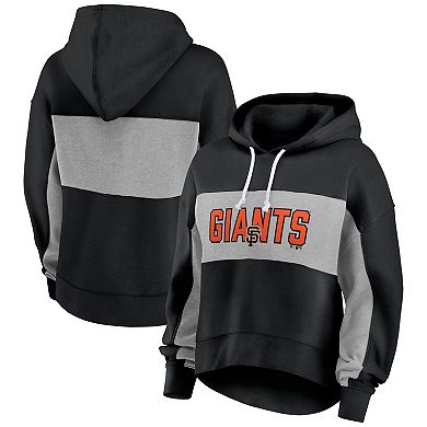 Women's Fanatics Branded Black San Francisco Giants Filled Stat Sheet Pullover Hoodie