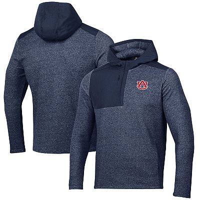 Men s Under Armour Navy Auburn Tigers Survivor Fleece Hoodie Quarter Zip Jacket