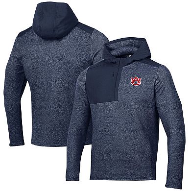 Men's Under Armour Navy Auburn Tigers Survivor Fleece Hoodie Quarter-Zip Jacket