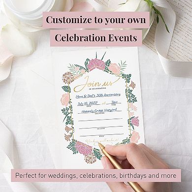 Rileys & Co. 50 All Occasion Invitation Cards With Envelopes And Bonus Stickers