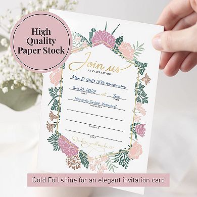 Rileys & Co. 50 All Occasion Invitation Cards With Envelopes And Bonus Stickers