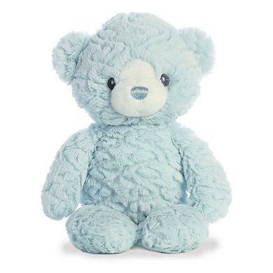 ebba Large Huggy Bear 13" Blue Snuggly Baby Stuffed Animal