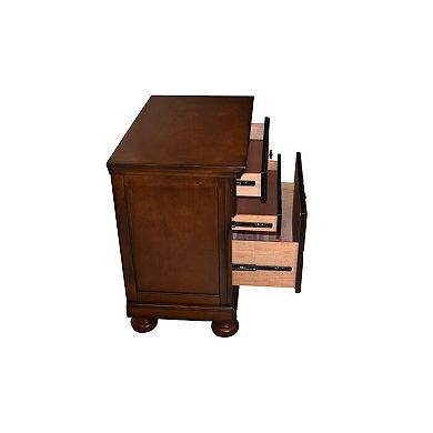 Austin Transitional Style 3-Drawer Nightstand Made with Wood