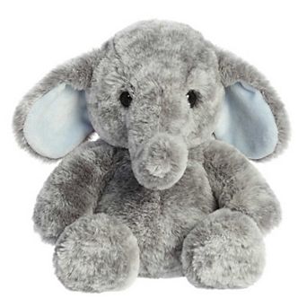 ebba Large Emery Elephant 13" Blue Playful Baby Stuffed Animal