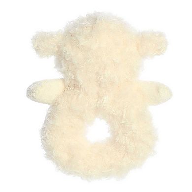 ebba Small White Cherub Lamb 6" Rattle Playful Baby Stuffed Animal