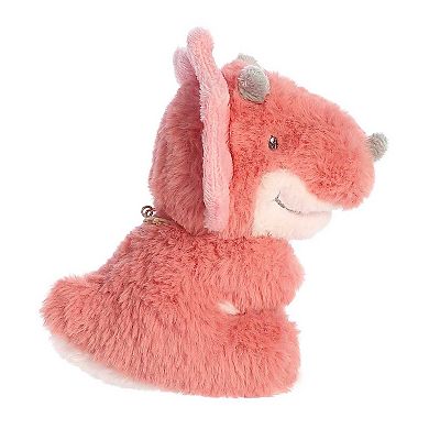 ebba Small Pink Eco Ebba 5.5" Tai Tricera Rattle Playful Baby Stuffed Animal