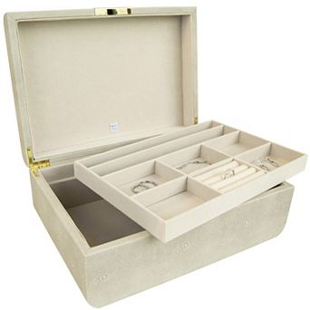Mele and Co Rebecca Dove Gray Organizing Jewelry Box