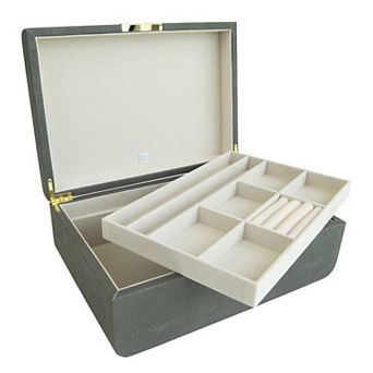 Mele and Co Rebecca Dove Gray Organizing Jewelry Box