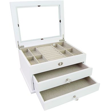 Mele and Co Large Lili Wood Jewelry Organizing Box