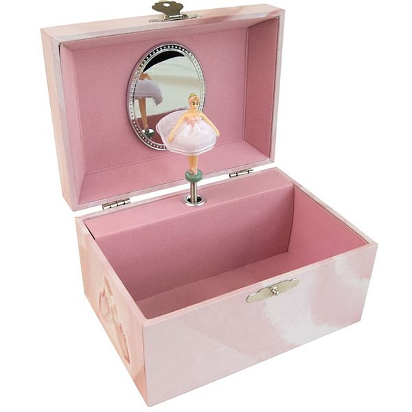 Mele and Co Mini Casey Original Twirling Ballerina Painted Musical Jewelry Box - Pink