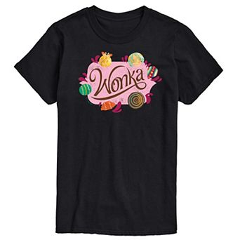 Men's Wonka Logo And Candy Graphic Tee