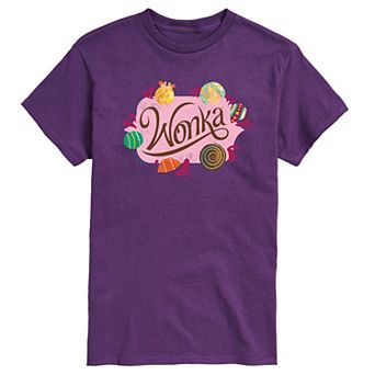 Men's Wonka Logo And Candy Graphic Tee