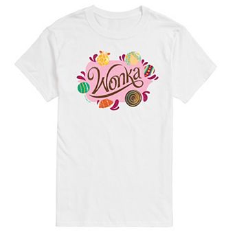 Men's Wonka Logo And Candy Graphic Tee