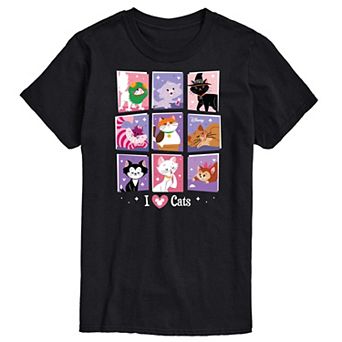 Disney's Men's Grid Of Assorted Cats Graphic Tee