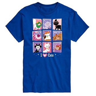 Disney's Men's Grid Of Assorted Cats Graphic Tee