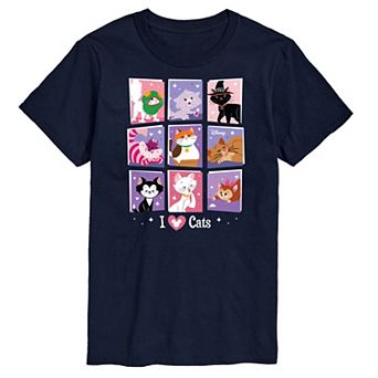 Disney's Men's Grid Of Assorted Cats Graphic Tee