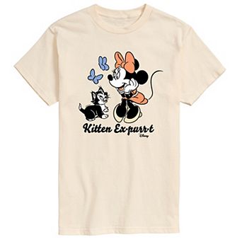 Disney's Minnie Mouse & Figaro Men's Kitten Expurrt Graphic Tee