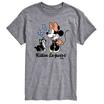 Disney's Minnie Mouse & Figaro Men's Kitten Expurrt Graphic Tee