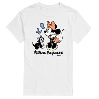 Disney's Minnie Mouse & Figaro Men's Kitten Expurrt Graphic Tee