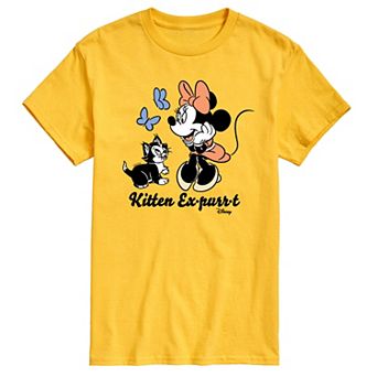 Disney's Minnie Mouse & Figaro Men's Kitten Expurrt Graphic Tee