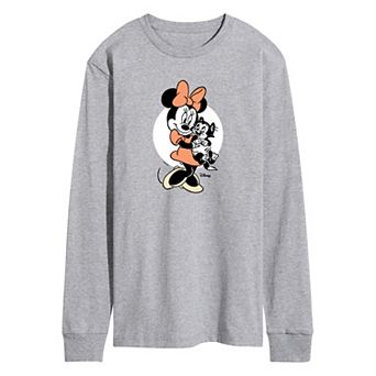 Disney's Minnie Mouse & Figaro Men's Long Sleeve Graphic Tee