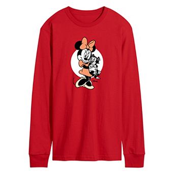 Disney's Minnie Mouse & Figaro Men's Long Sleeve Graphic Tee