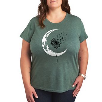 Plus Dandelion Crescent Moon Graphic Tee