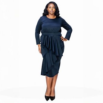 Plus Size Alexandra Ruffled Bodycon Dress
