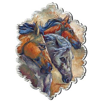 Let Them Run Horse Heads Wall Art by J. Bergsma - Wildlife Holiday Decor