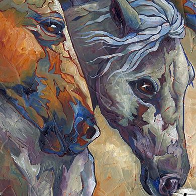 Let Them Run Horse Heads Wall Art by J. Bergsma - Wildlife Holiday Decor
