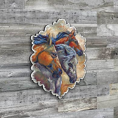 Let Them Run Horse Heads Wall Art by J. Bergsma - Wildlife Holiday Decor
