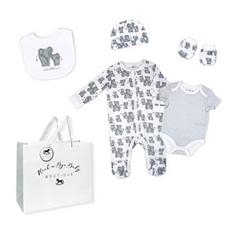 Baby Boys and Girls Hello Little One Layette, 5 pc Set