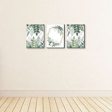 Big Dot of Happiness Boho Botanical - Greenery Wall Art and Room Decor - 7.5 x 10 inches - Set of 3 Prints