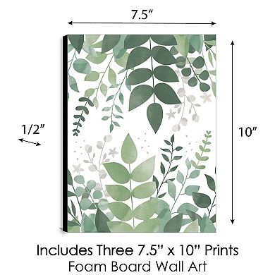 Big Dot of Happiness Boho Botanical - Greenery Wall Art and Room Decor - 7.5 x 10 inches - Set of 3 Prints