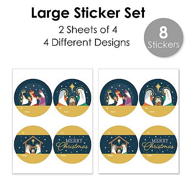 Big Dot Of Happiness Holy Nativity Scene Christmas To And From Gift Tags Large Stickers 8 Ct
