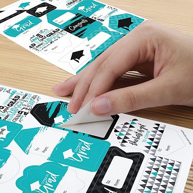 Big Dot Of Happiness Teal Grad Best Is Yet To Come To & From Stickers 12 Sheets 120 Stickers