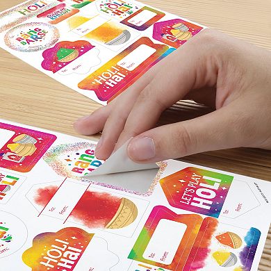 Big Dot Of Happiness Holi Hai Festival Of Colors To & From Stickers 12 Sheets 120 Stickers