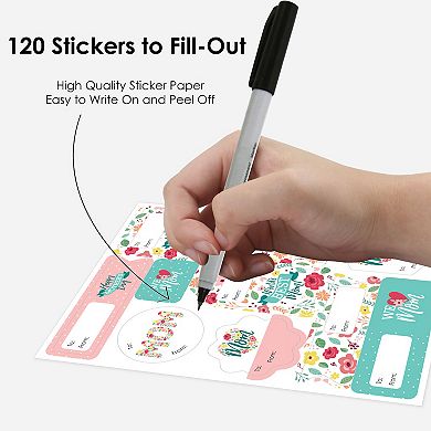 Big Dot Of Happiness Colorful Floral Happy Mother's Day To From Stickers 12 Ct 120 Stickers