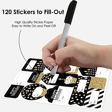 Big Dot Of Happiness Adult Happy Birthday Gold Party Labels To And From Stickers 120 Stickers