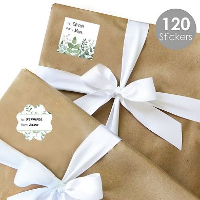 Big Dot Of Happiness Boho Botanical Party Gift Tag Labels To And From Stickers 120 Stickers