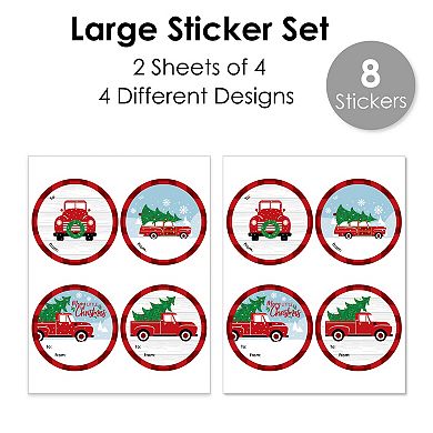 Big Dot Of Happiness Merry Little Christmas Party To And From Gift Tags Large Stickers 8 Ct