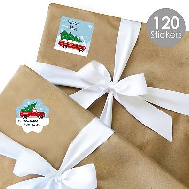 Big Dot Of Happiness Merry Little Christmas Tree Party Gift Labels To And From 120 Stickers