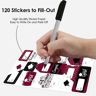Big Dot Of Happiness Maroon Grad Best Is Yet To Come To From Stickers 12 Sheets 120 Stickers