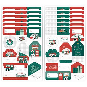 Big Dot Of Happiness Camper Christmas Holiday Party Gift Labels To And From Stickers 120 ct