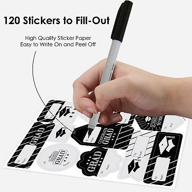 Big Dot Of Happiness Graduation Cheers Assorted To & From Stickers 12 Sheets 120 Stickers