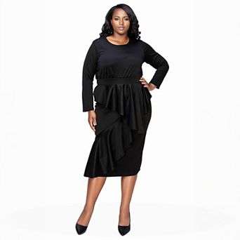 Plus Size Alexandra Ruffled Bodycon Dress