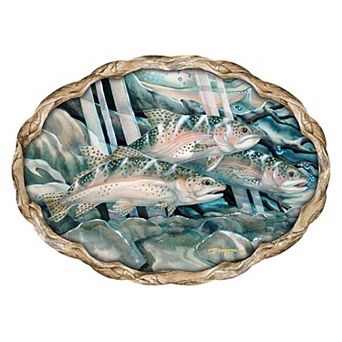 Catch the Rainbow Trout Wildlife Wall Art by J. Bergsma - Wildlife Holiday Decor