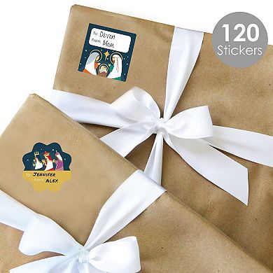 Big Dot Of Happiness Holy Nativity Manger Christmas Gift Tag Labels To And From 120 Stickers
