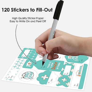Big Dot Of Happiness Medical School Grad Assorted To & From Stickers 12 Sheets 120 Stickers