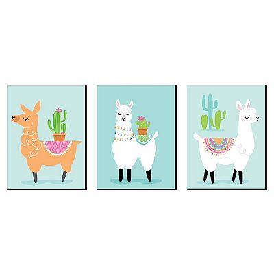 Big Dot of Happiness Whole Llama Fun Nursery Wall Art, Kids